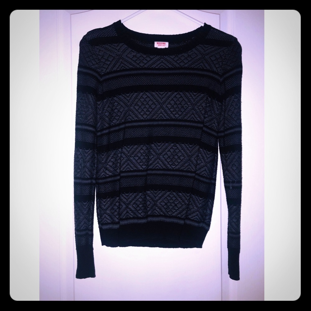 Black & Grey Tribal Print Sweater